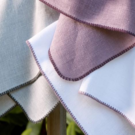 Matouk Calypso 88 inch Round Tablecloth Monogrammed  Home & Garden > Linens & Bedding > Table Linens > Tablecloths